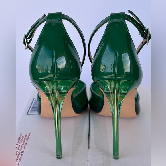 Steve Madden Opar Translucent Emerald Green Stetto Heels Size 8.5M - Picture 7 of 12